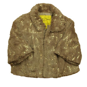 Unknown Brand Girls Taupe Sequins Jacket size: 4-6 Years